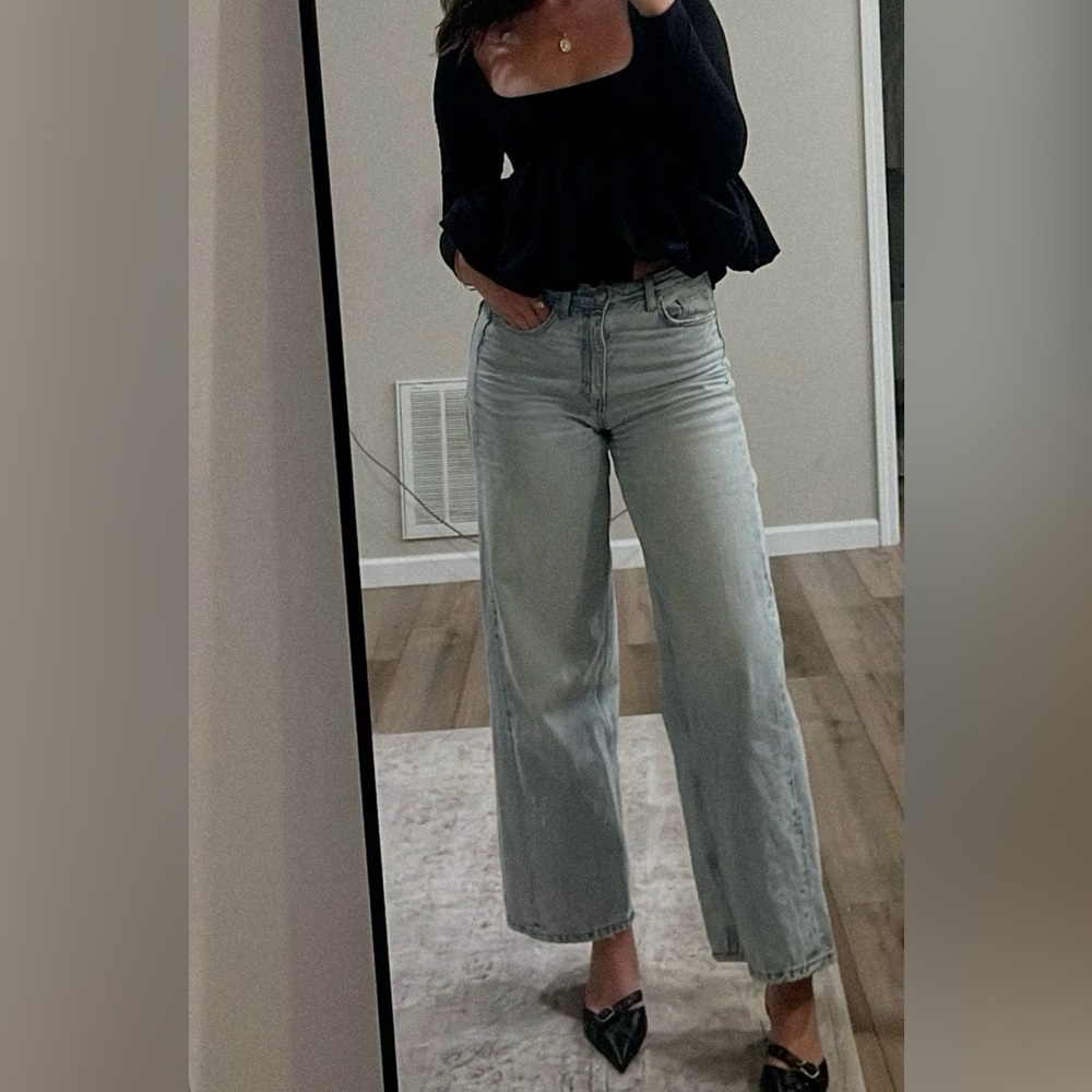 The Line by K Elegant Black Peplum Blouse - Picture 2 of 5